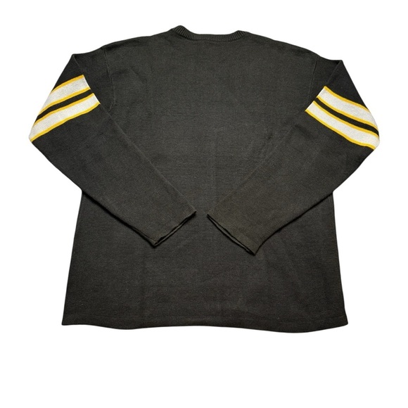 🖤💛 Vintage Aeropostale Black Yellow Stripe Crewneck Sweater Men’s M 🧥 - Picture 2 of 4